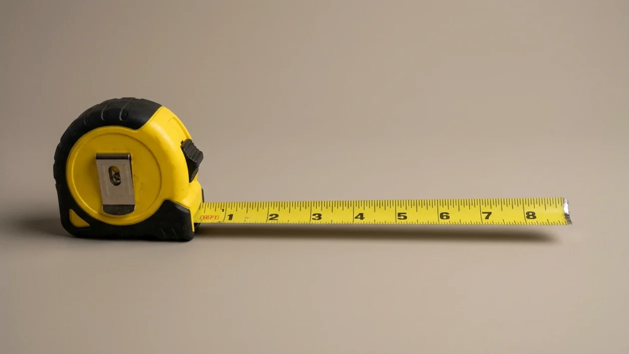 a tape measure that stops at eight inches