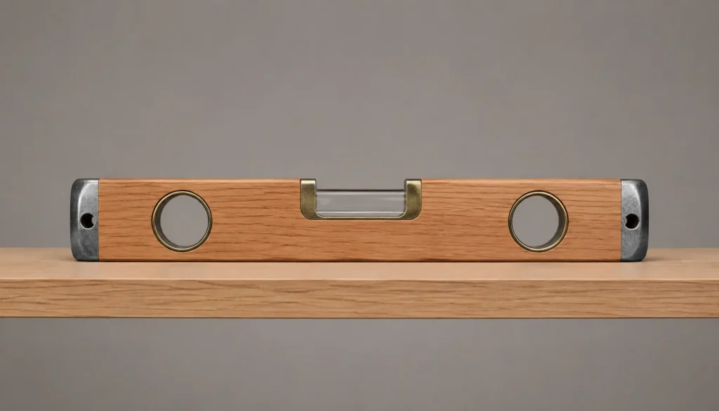 a spirit level with an empty vial and no bubble